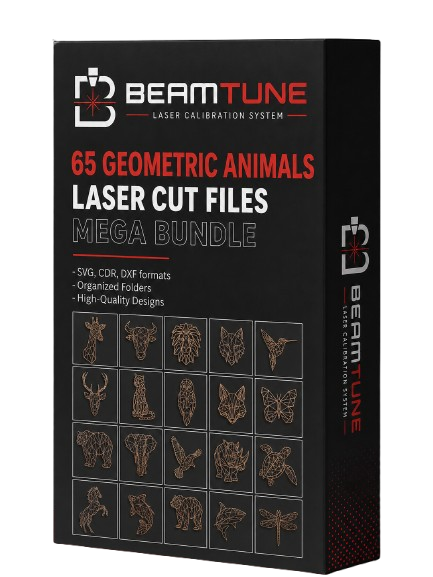 65 geometric animals laser cut files bundle