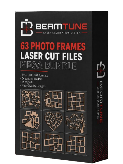 63 photo frames laser cut files bundle